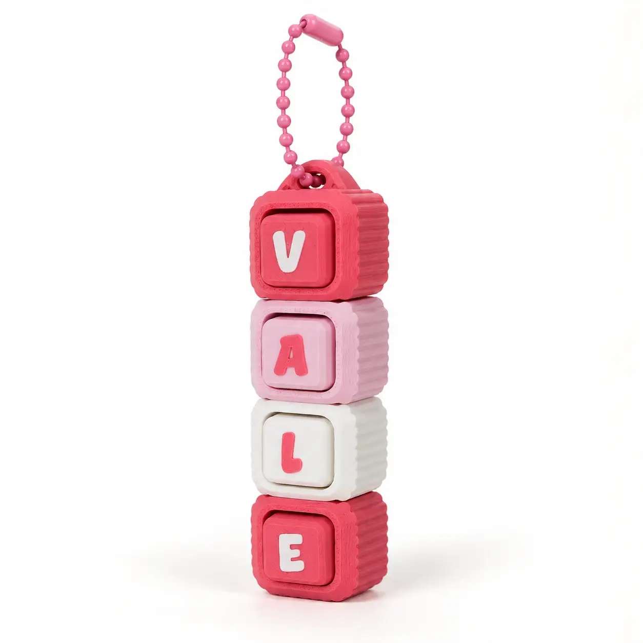 Heart Path Clicker, Pink VALE, a small printed item in the pictured colors