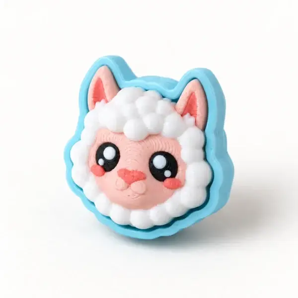 Llama Clickers, Llama face, a small printed item in the pictured colors