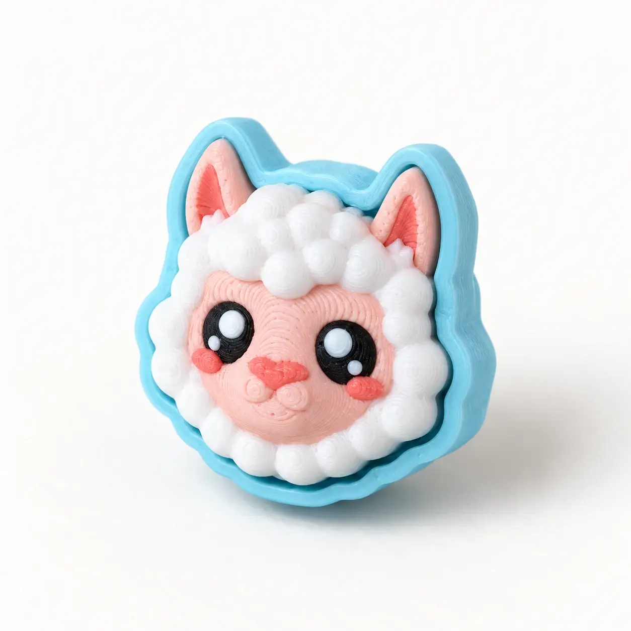 Llama Clickers, Llama face, a small printed item in the pictured colors