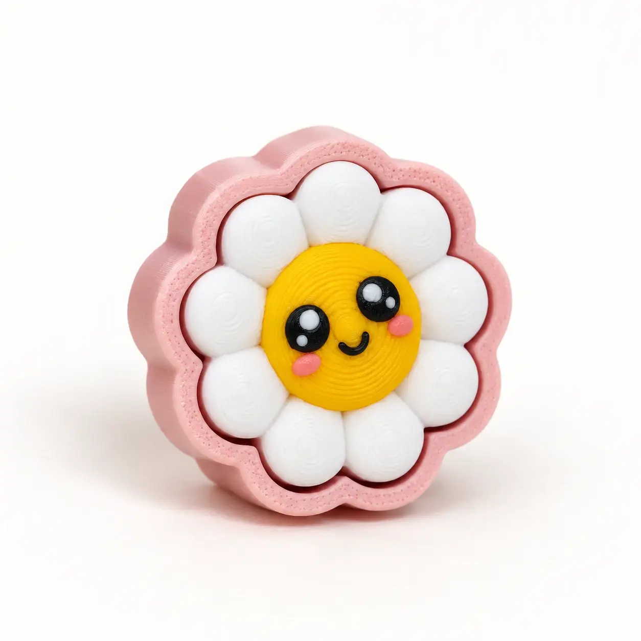 Llama Clickers, White flower, a small printed item in the pictured colors