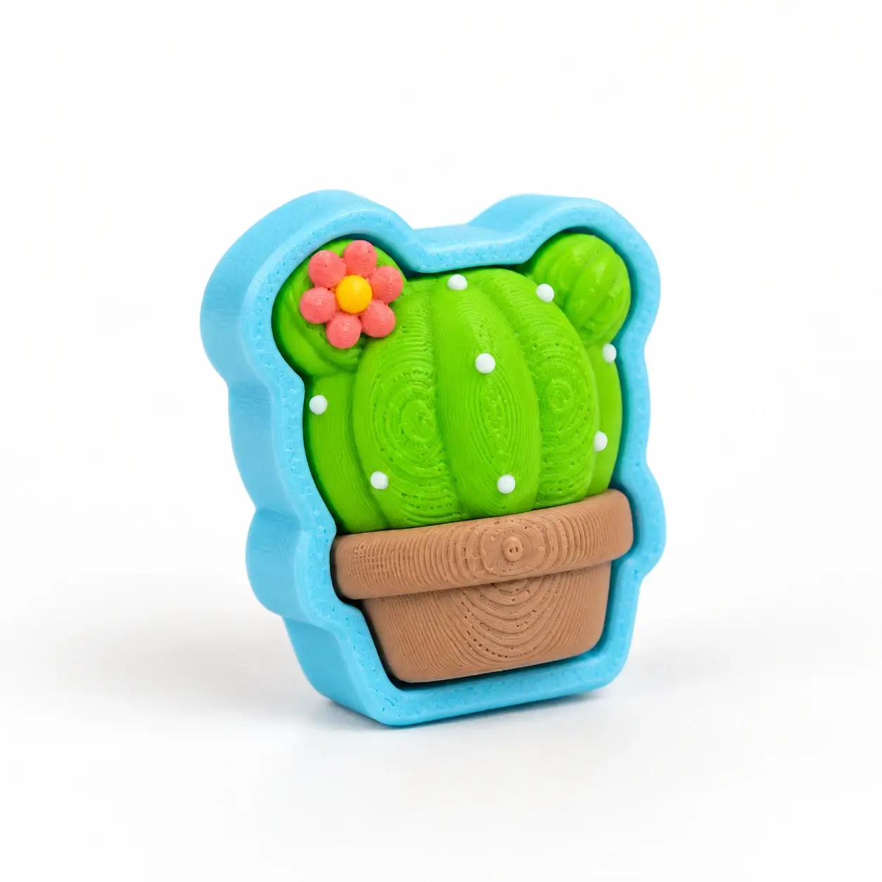 Llama Clickers, Cactus without face, a small printed item in the pictured colors