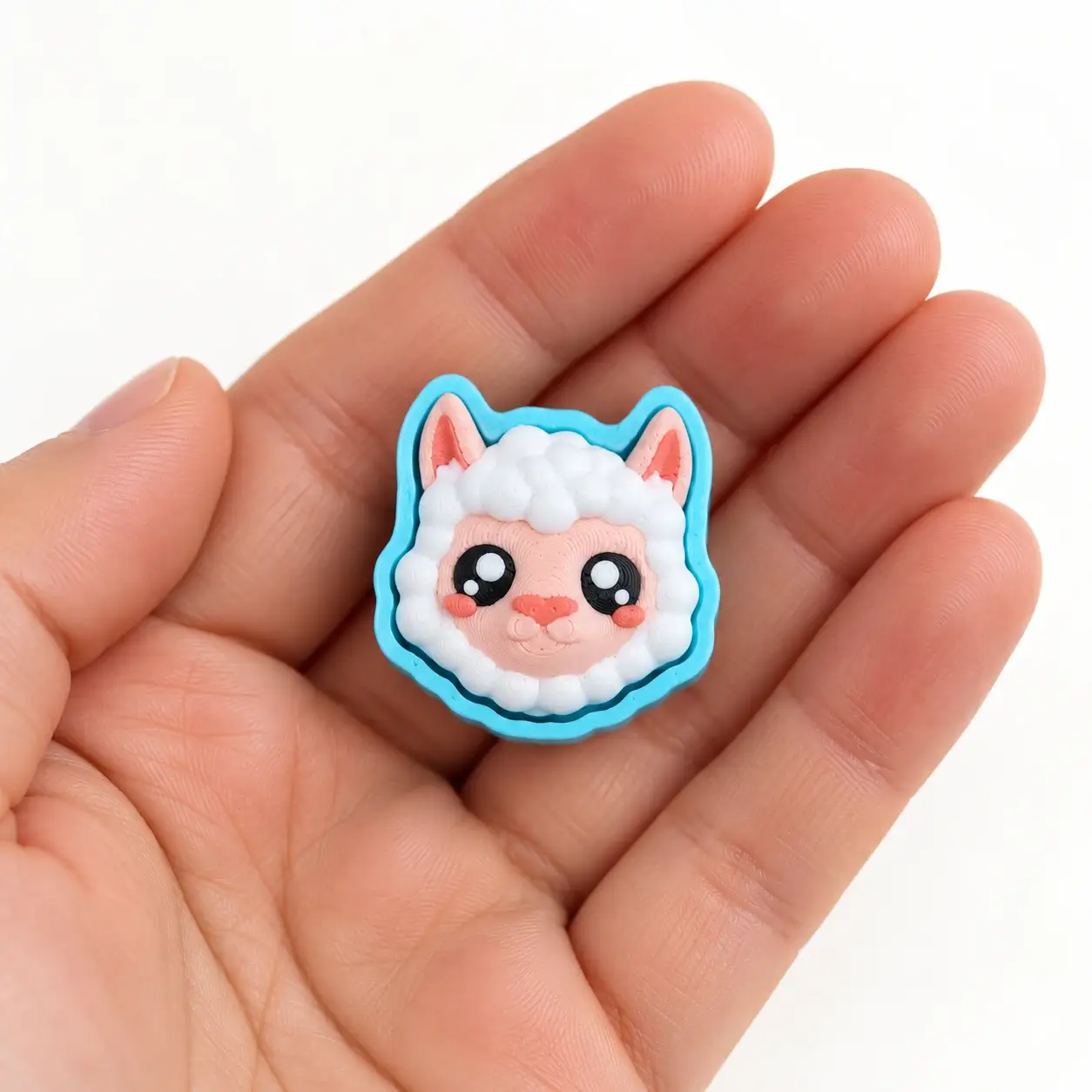Llama Clickers, Llama face, a small printed item in the pictured colors