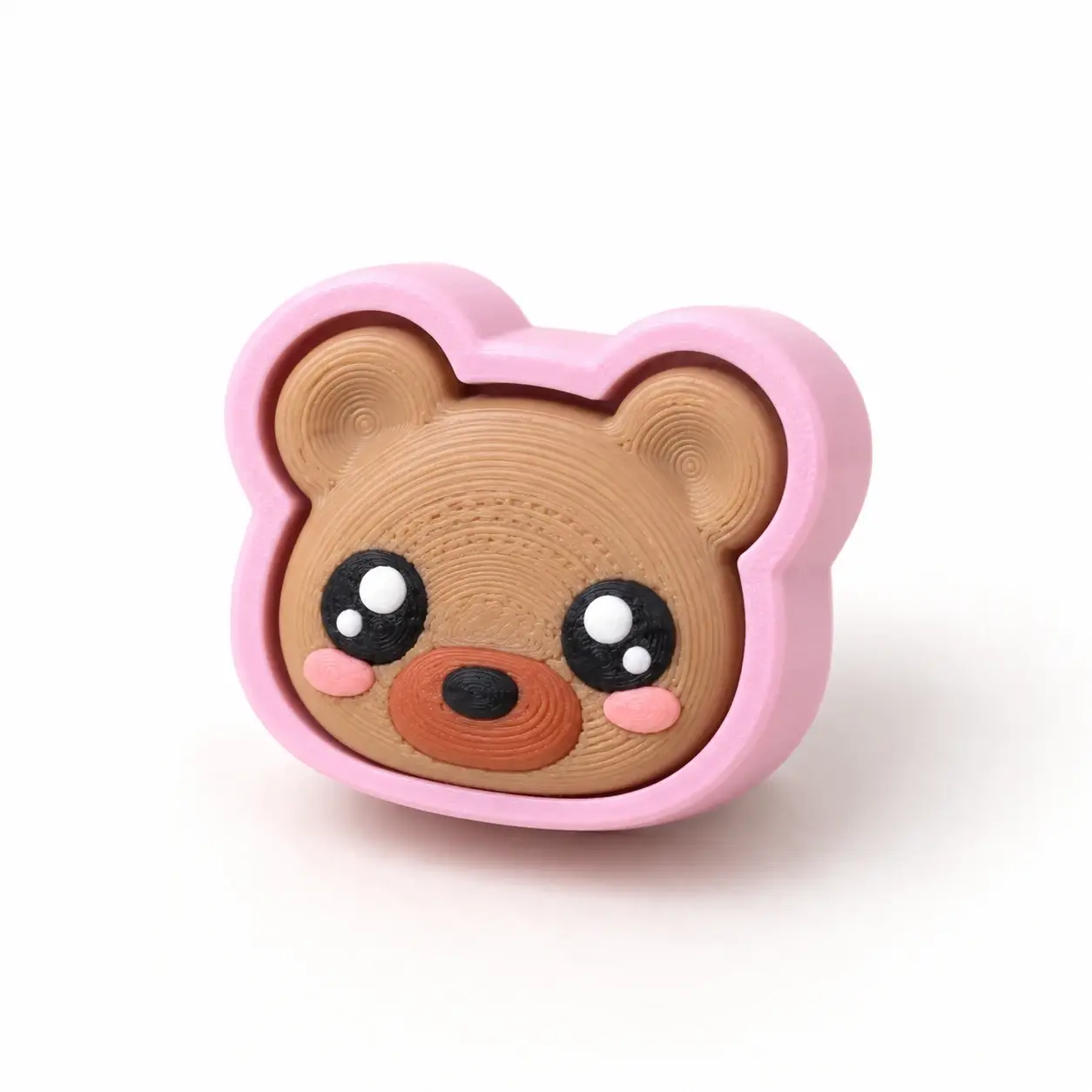 Sweet Valentine Clickers, Teddy face, a small printed item in the pictured colors
