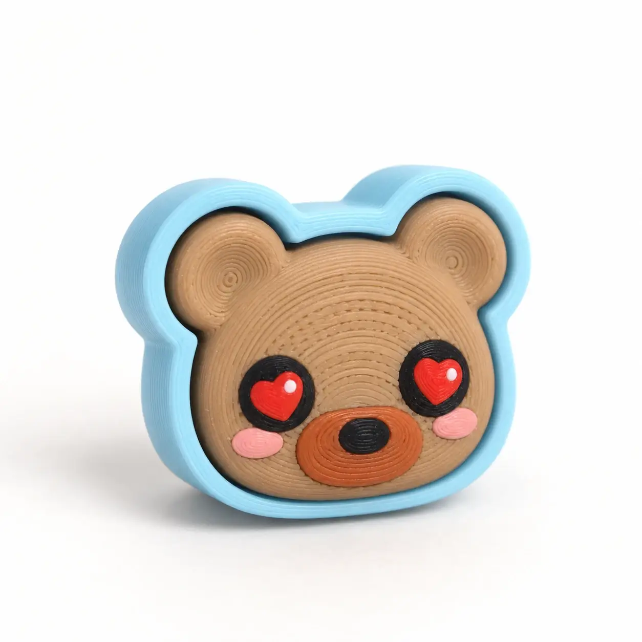 Sweet Valentine Clickers, Teddy heart eyes, a small printed item in the pictured colors