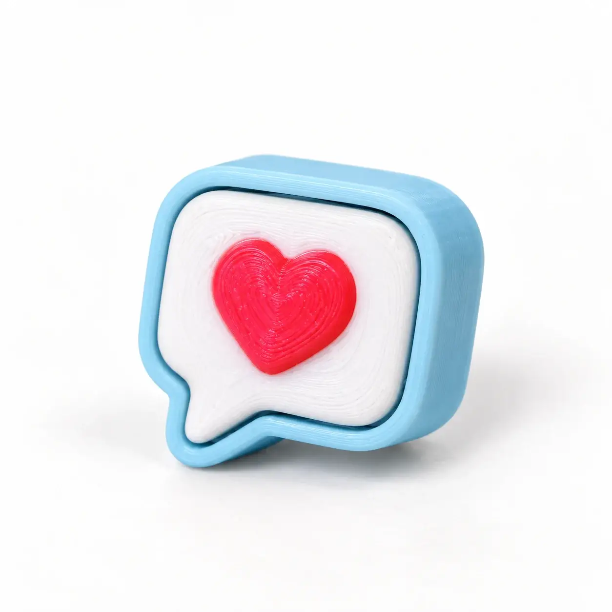 Sweet Valentine Clickers, Heart message, a small printed item in the pictured colors