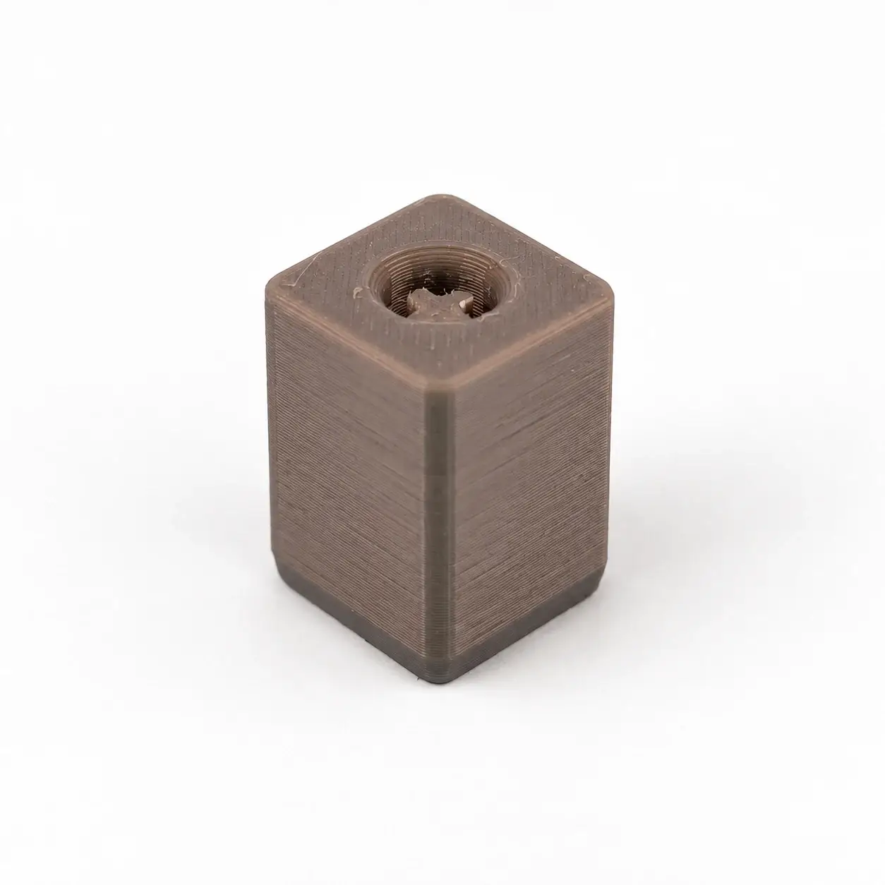 Clicker Keychain Adapter, Gray rigid adapter, a small printed item in the pictured colors