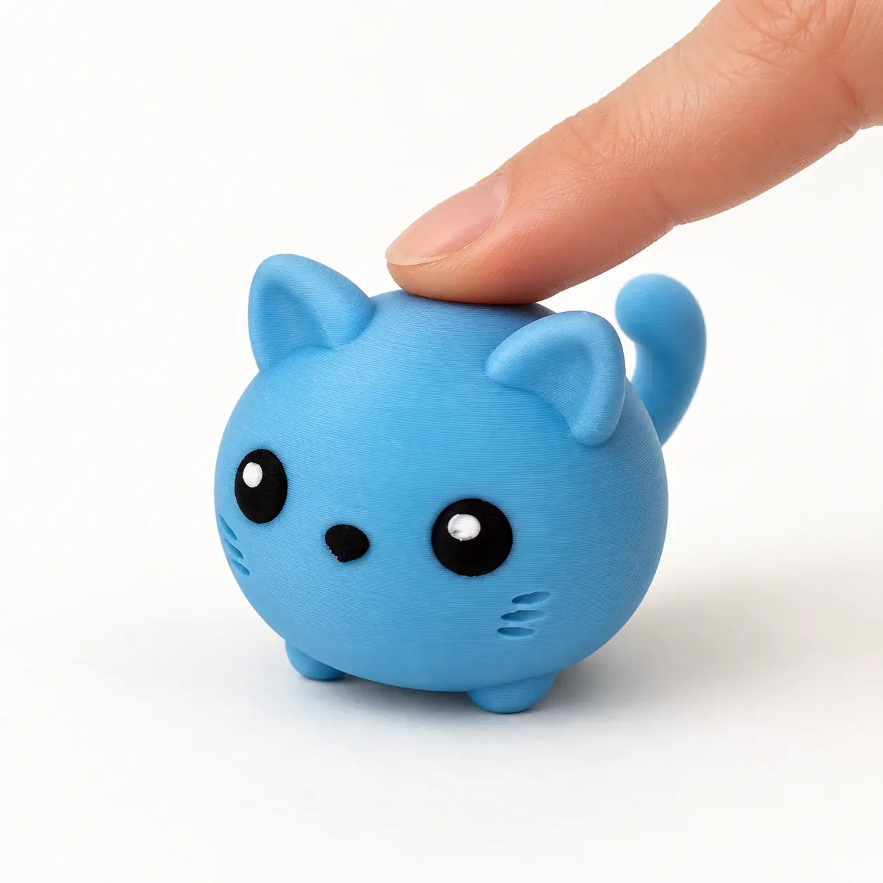 Mini Cat Clicker, Blue cat, a small printed item in the pictured colors