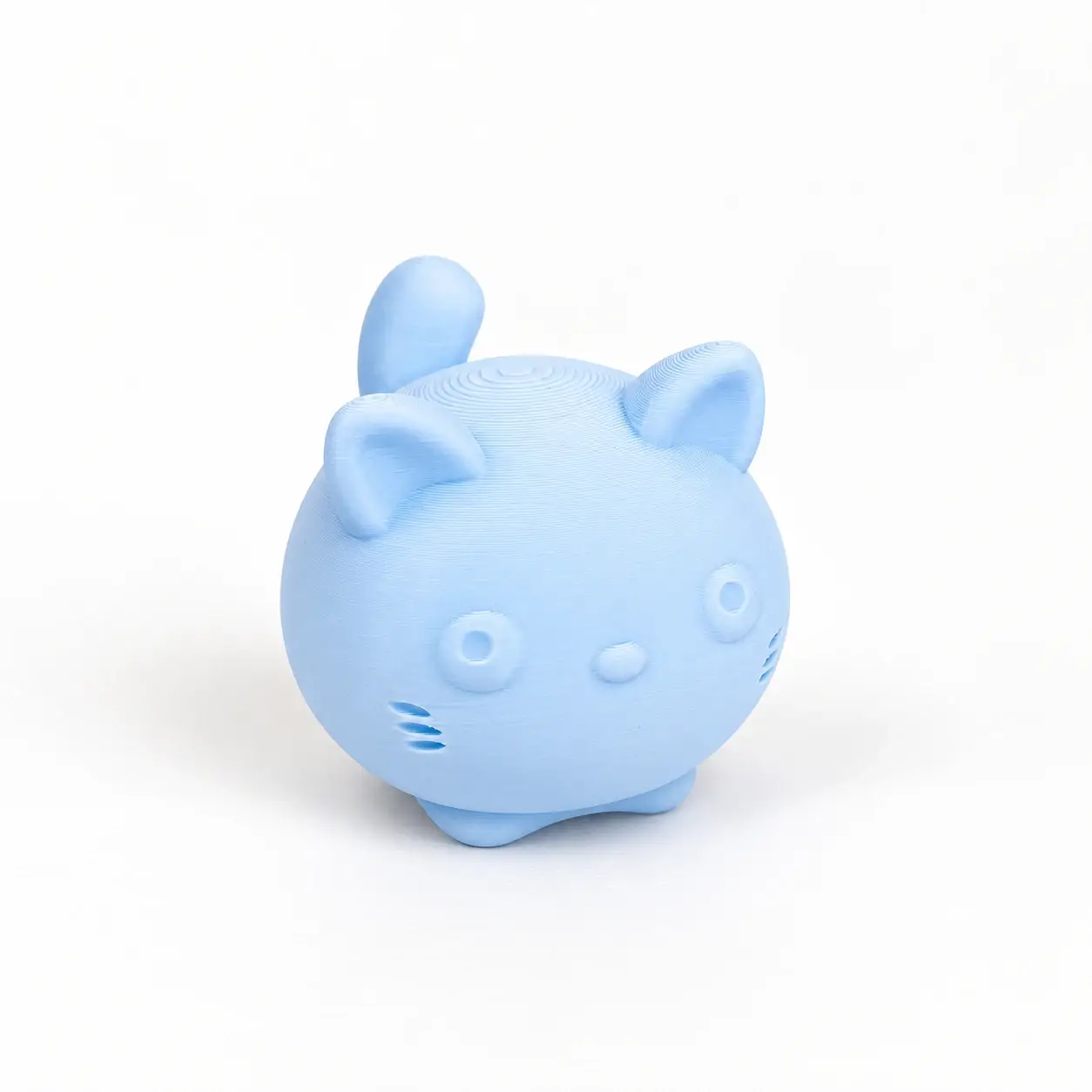 Mini Cat Clicker, Pale blue cat, a small printed item in the pictured colors