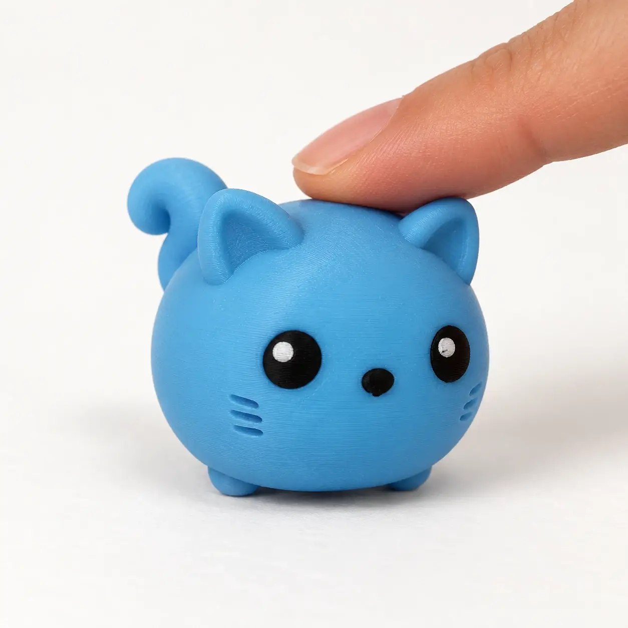 Mini Cat Clicker, Blue cat, a small printed item in the pictured colors