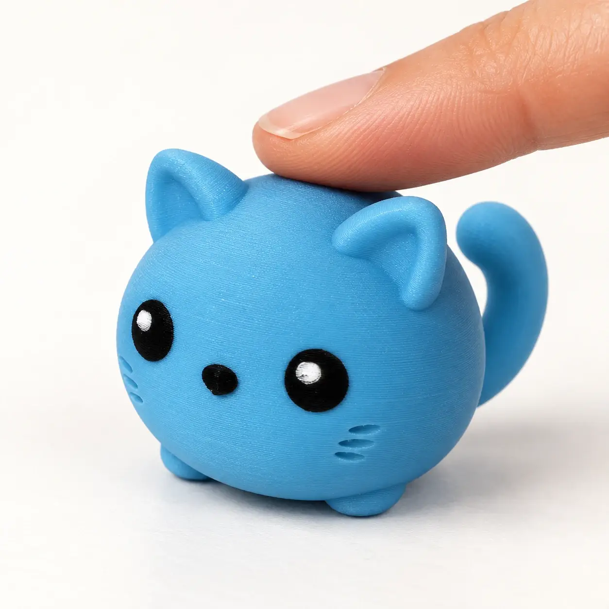Mini Cat Clicker, Blue cat, a small printed item in the pictured colors