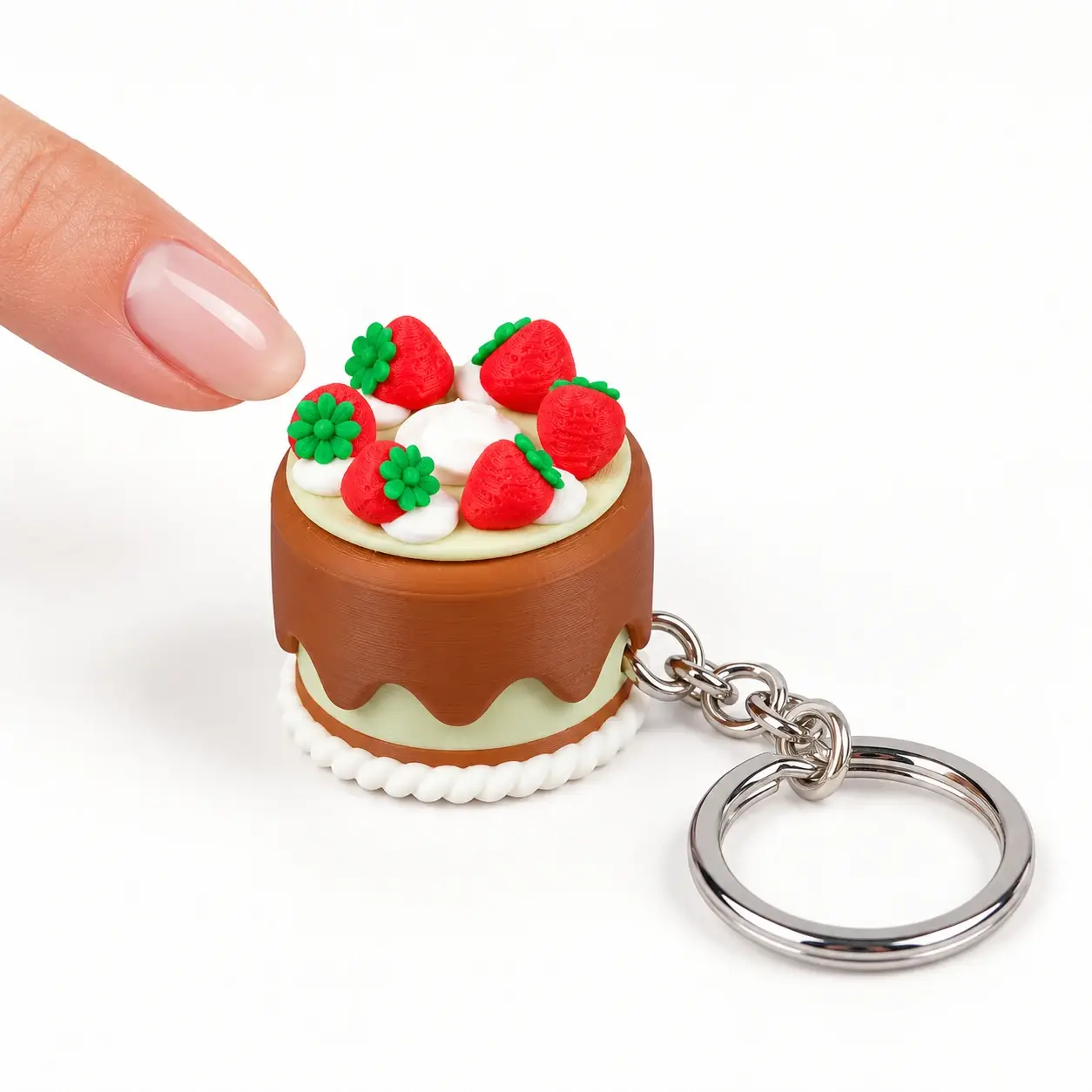 Cake Slice Clickers, Chocolate strawberry, a small printed item in the pictured colors