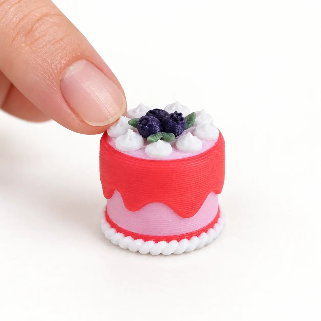 Cake Slice Clickers, Pink berry cake, a small printed item in the pictured colors