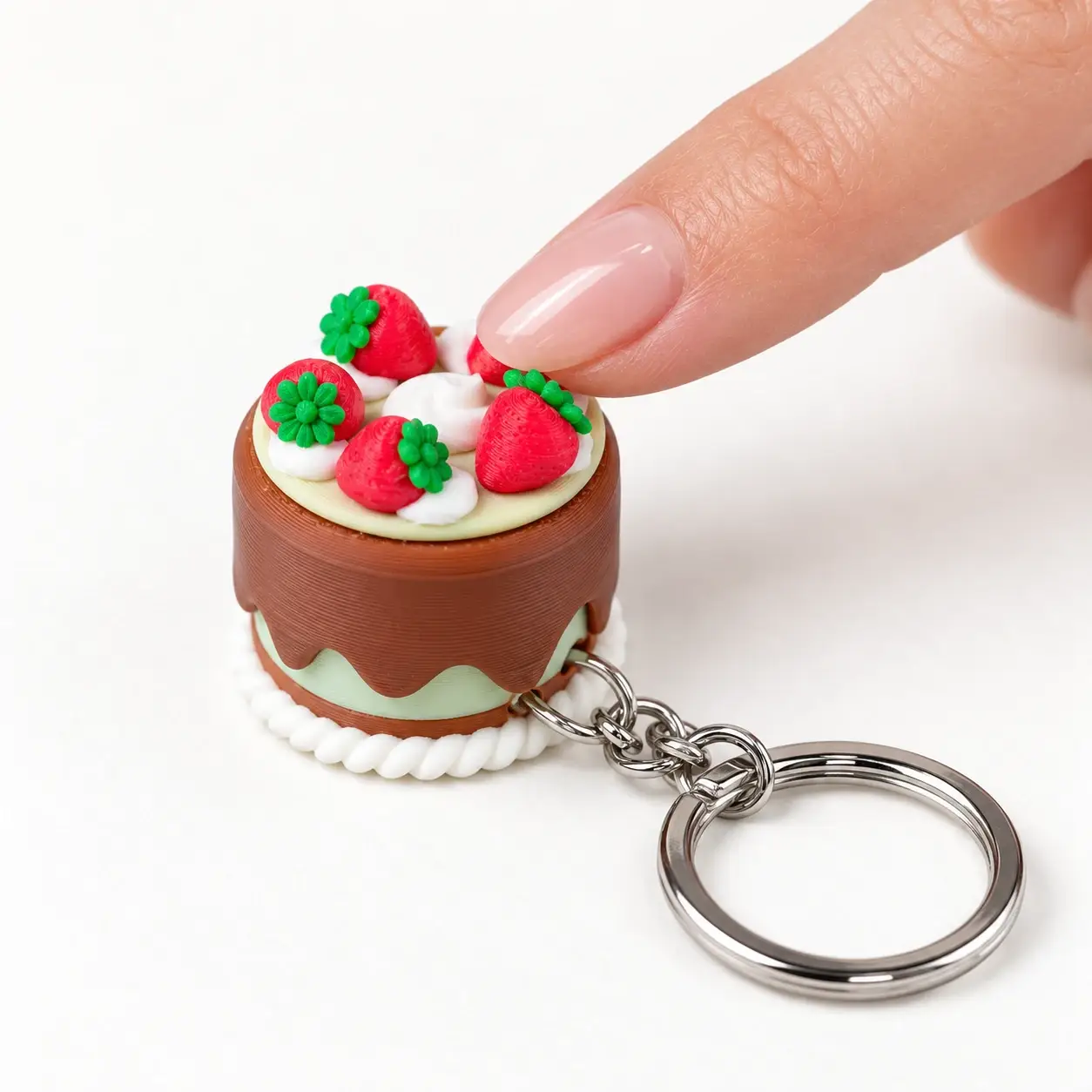 Cake Slice Clickers, Chocolate strawberry, a small printed item in the pictured colors