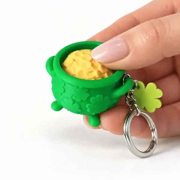Pot of Gold Clicker, Green pot - gold coins, a small printed item in the pictured colors