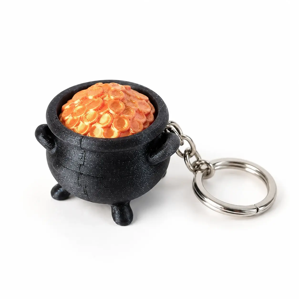 Pot of Gold Clicker, Black pot - copper coins, a small printed item in the pictured colors