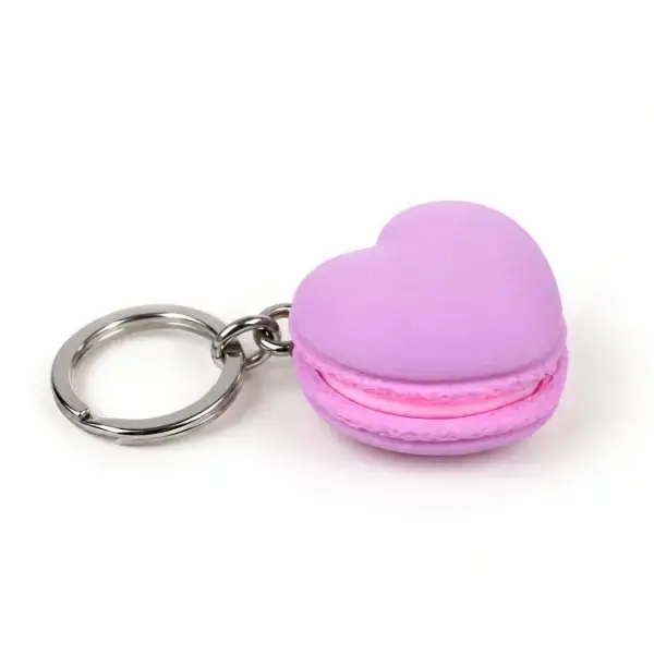Heart Macaron Clicker, Lavender, a small printed item in the pictured colors