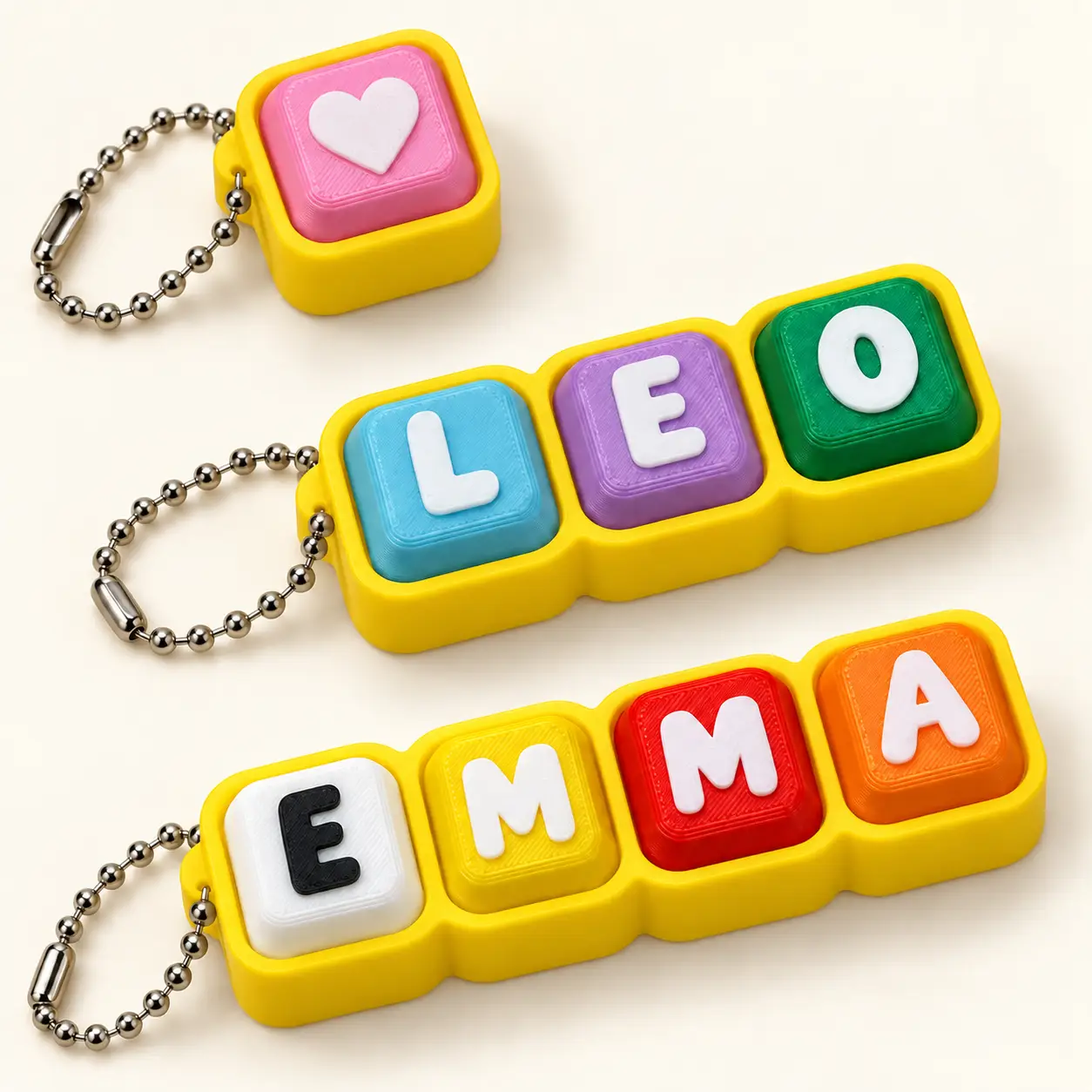 Square-key clicker examples with yellow base